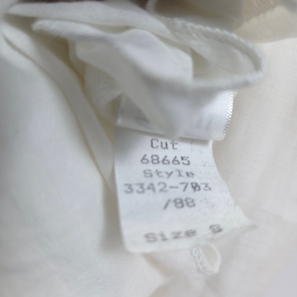 CP Shades Off White Dress Women S Cotton Silk Tie Waist Quiet Luxury Feminine - Picture 14 of 14